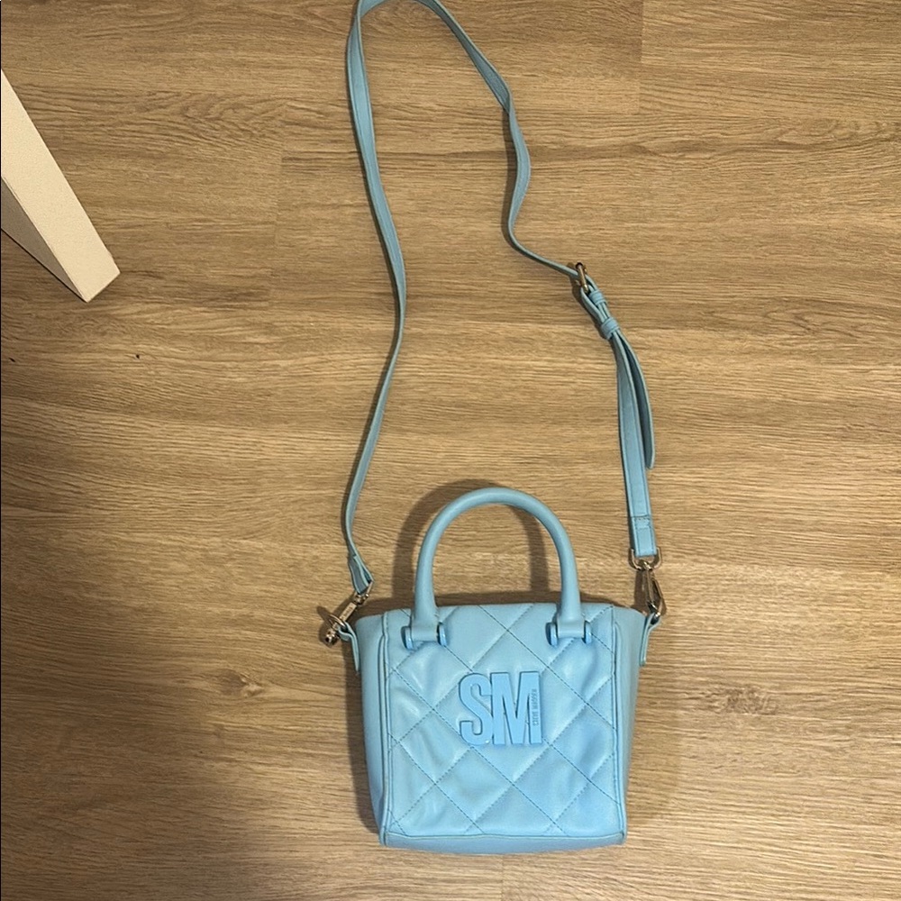 Steve Madden Light Blue Quilted Crossbody Bag